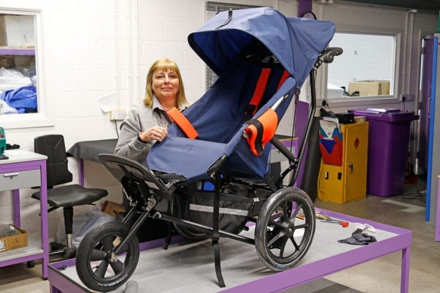 Delichon’s customer services manager Ingrid Dutton inspects one of the company’s buggies