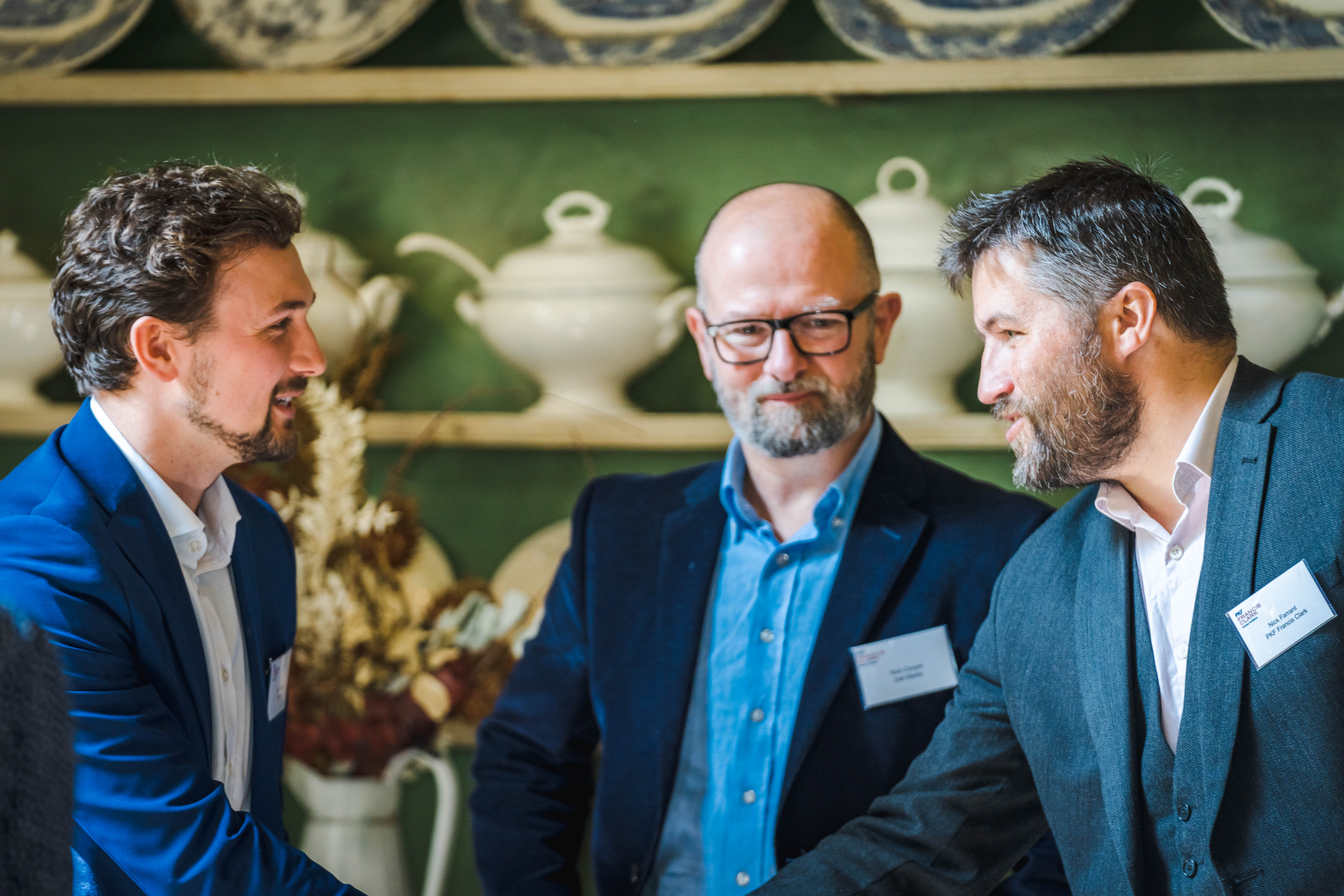 Nick Farrant speaking to Alex Rodda and Nick Cooper at the Food & Drink Sustainability Roundtable.